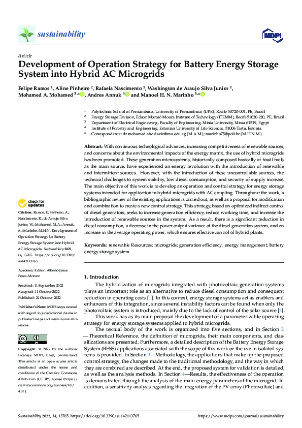 (PDF) Development of Operation Strategy for Battery Energy Storage ...