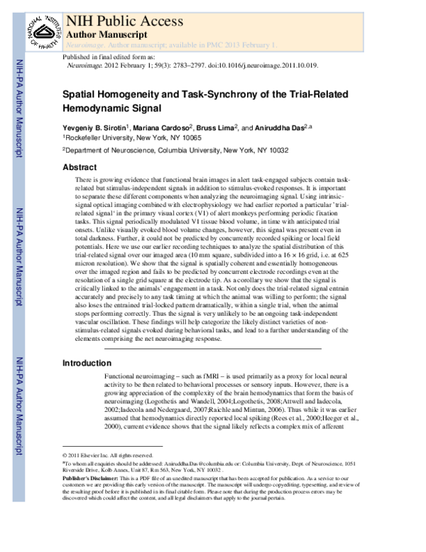 (PDF) Spatial homogeneity and task-synchrony of the trial-related ...
