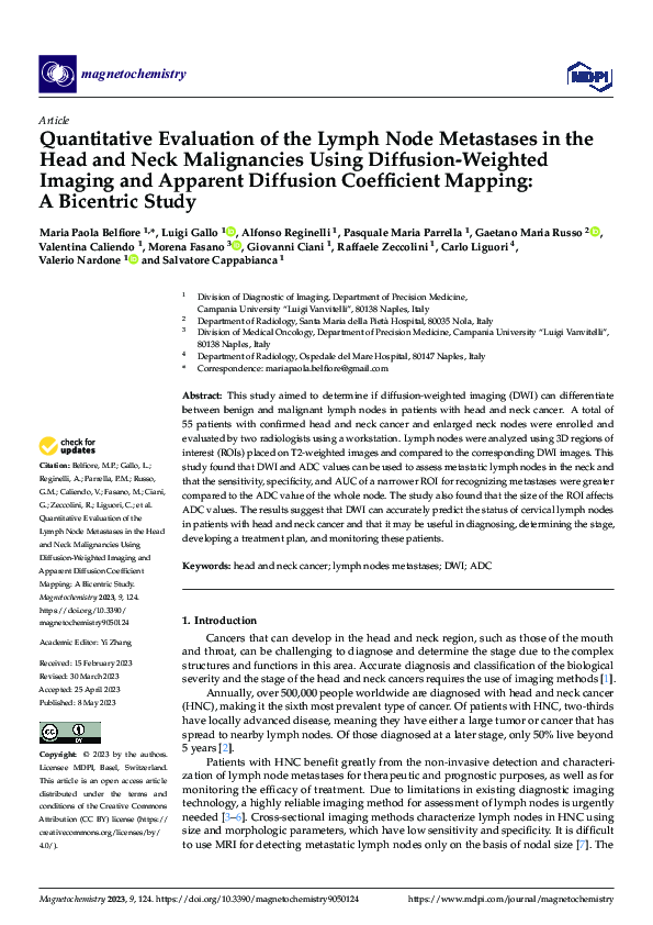 (PDF) Quantitative Evaluation of the Lymph Node Metastases in the Head ...