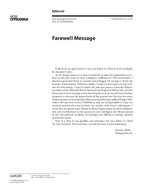 (PDF) Farewell Message