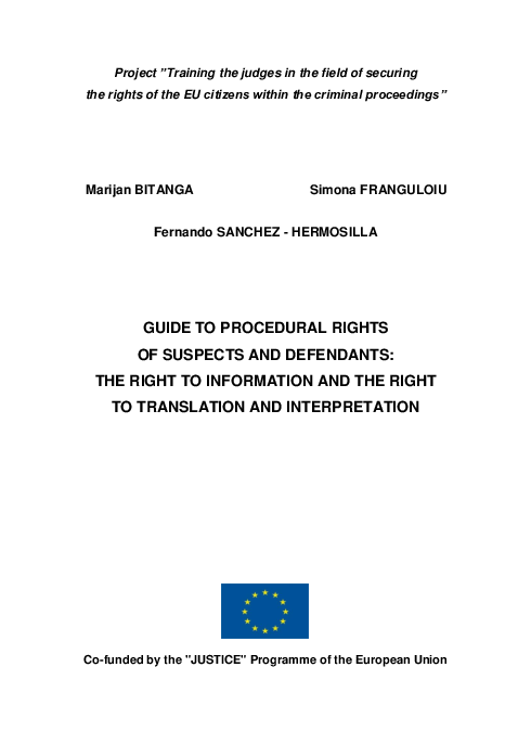 (PDF) Guide right of suspect - interpretation, information