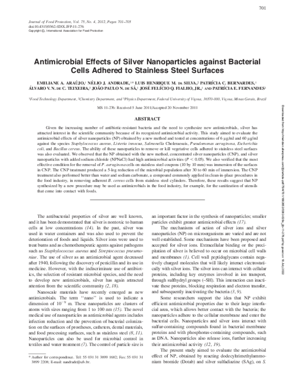 (PDF) Antimicrobial Effects of Silver Nanoparticles against Bacterial ...