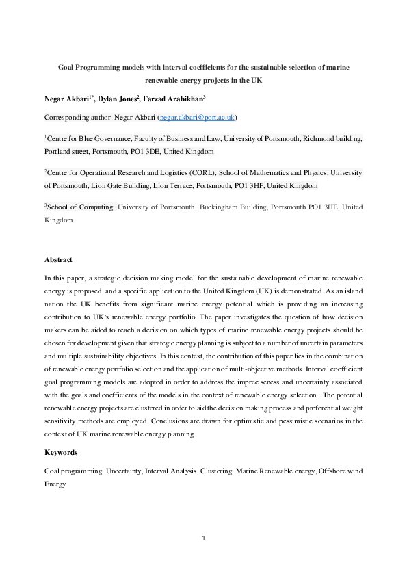 (PDF) Goal programming models with interval coefficients for the ...