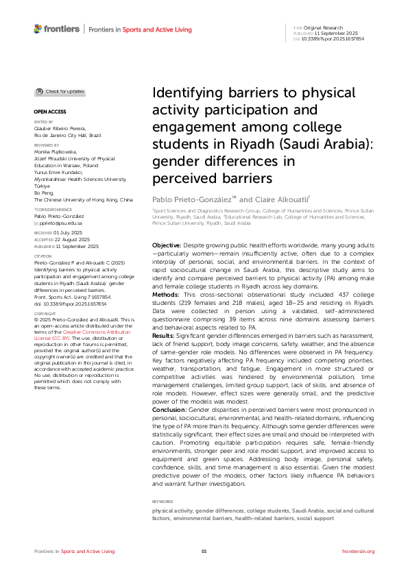 (PDF) Identifying barriers to physical activity participation and ...