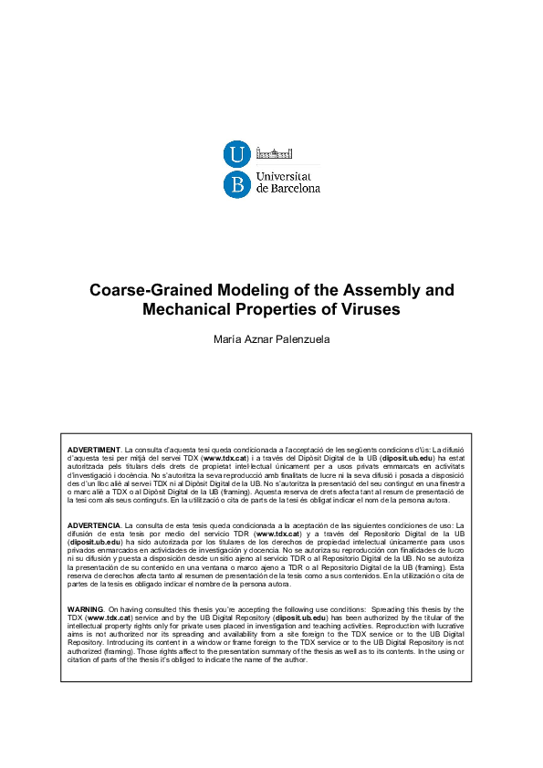 (PDF) Coarse-Grained Modeling of the Assembly and Mechanical Properties ...
