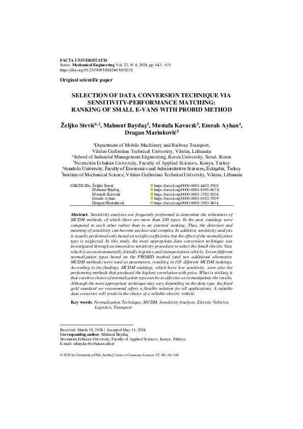 (PDF) Selection of Data Conversion Technique via Sensitivity ...
