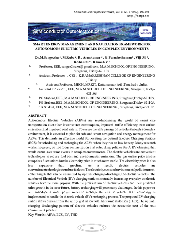 (PDF) SMART ENERGY MANAGEMENT AND NAVIGATION FRAMEWORK FOR AUTONOMOUS ...