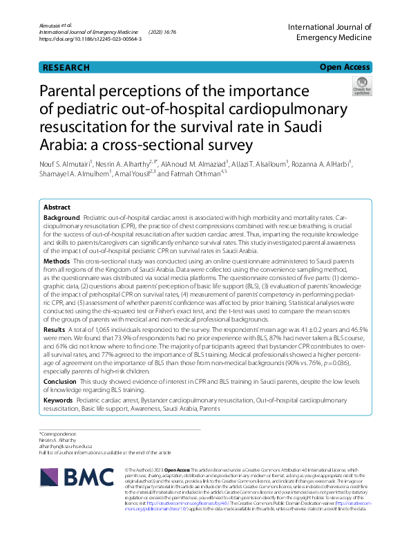 (PDF) Parental perceptions of the importance of pediatric out-of ...