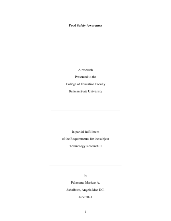 (PDF) In partial fulfillment of the requirements for the subject ...