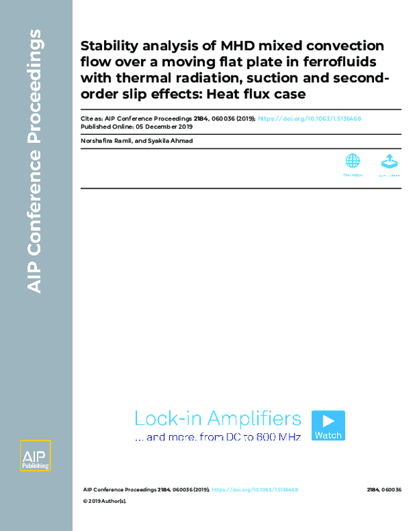 (PDF) Stability analysis of MHD mixed convection flow over a moving ...