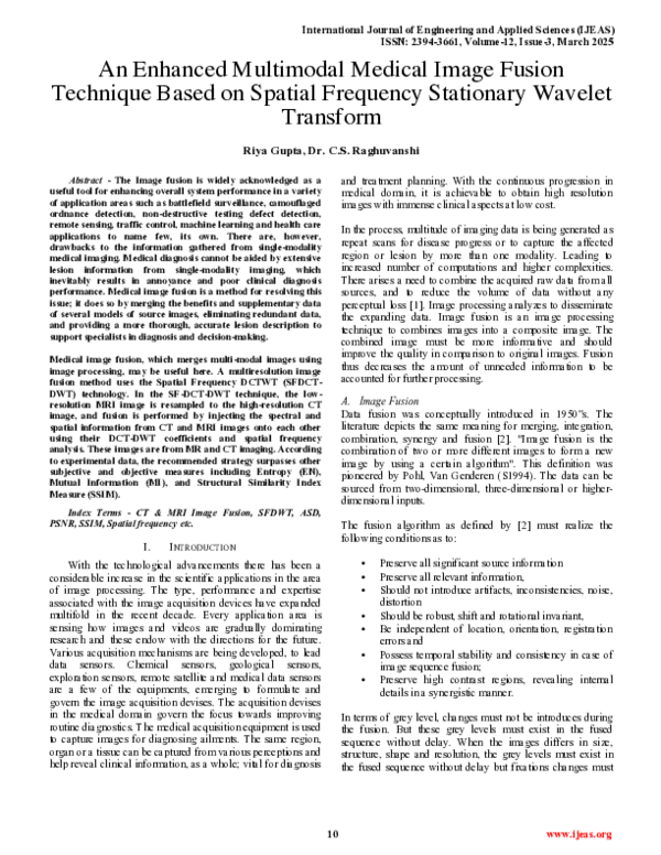 (PDF) An Enhanced Multimodal Medical Image Fusion Technique Based on ...