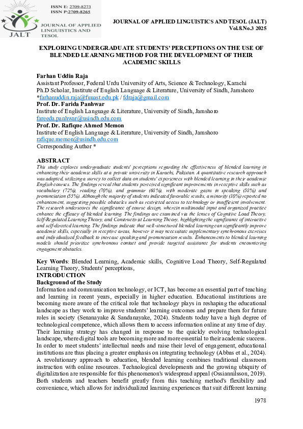 (PDF) EXPLORING UNDERGRADUATE STUDENTS' PERCEPTIONS ON THE USE OF ...