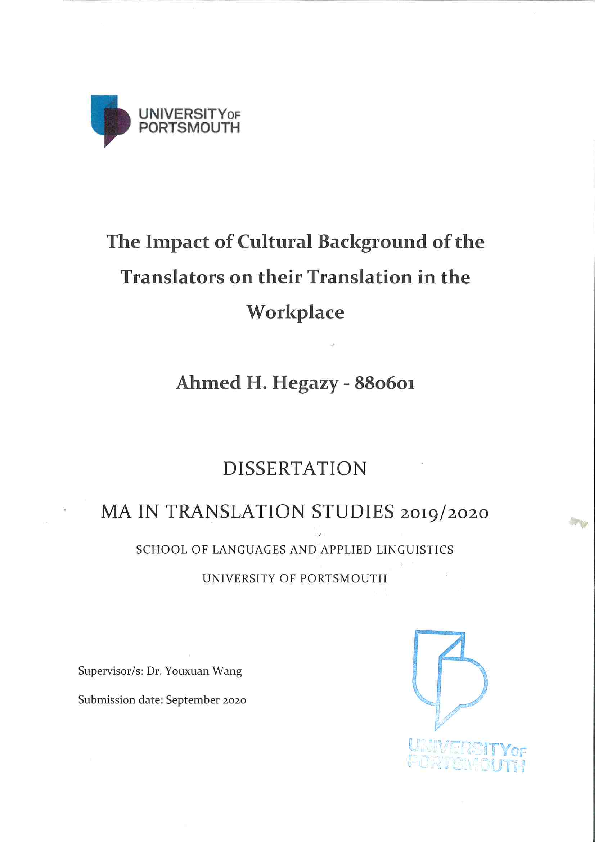 (PDF) the impact of cultural background of the translators on their ...