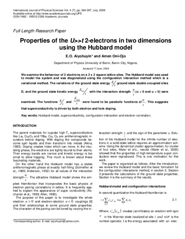 (PDF) Properties of the Ut 2-electrons in two dimensions using the ...