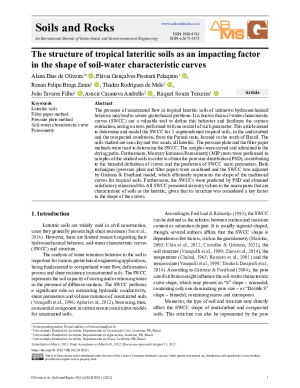 (PDF) The structure of tropical lateritic soils as an impacting factor ...