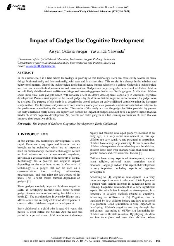 Gadgets and Their Impact on Child Development - MDPI