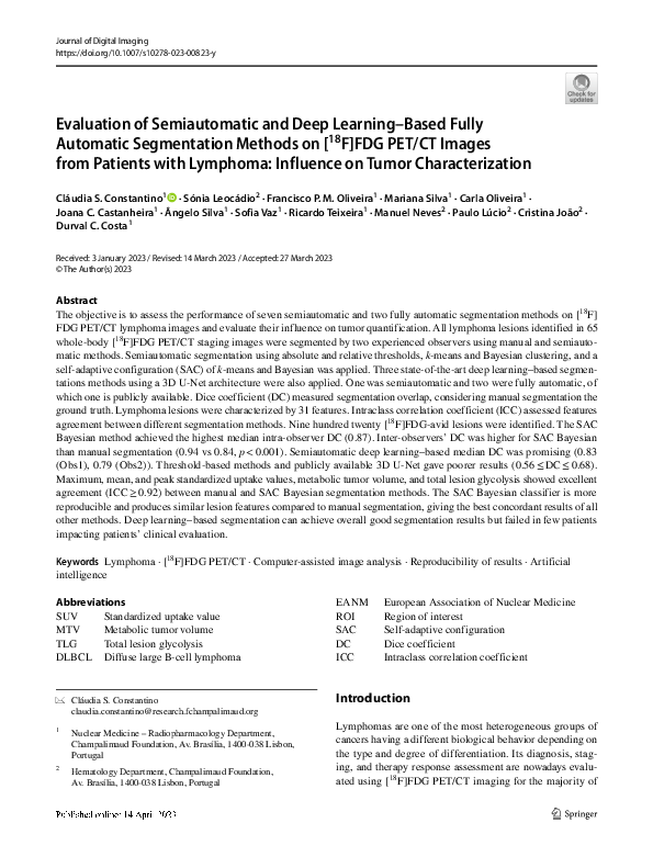 (PDF) Evaluation of Semiautomatic and Deep Learning–Based Fully ...