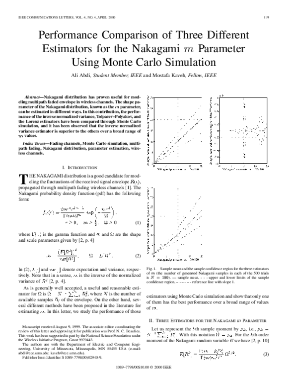 (PDF) Performance comparison of three different estimators for the ...