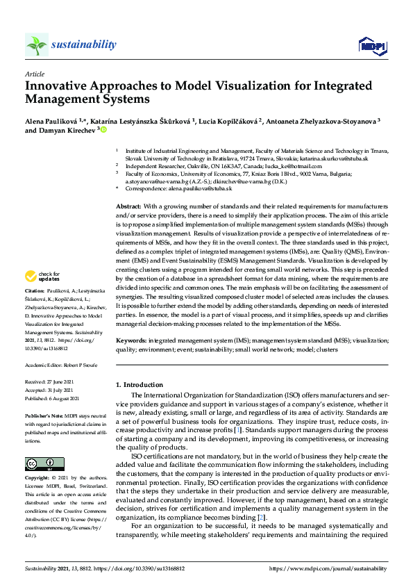 (PDF) Innovative Approaches to Model Visualization for Integrated ...