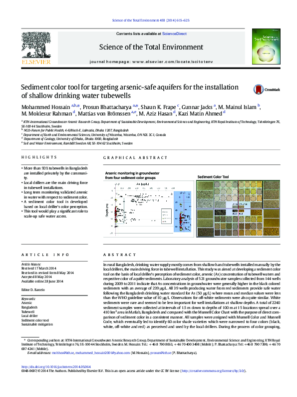 (PDF) Sediment color tool for targeting arsenic-safe aquifers for the ...