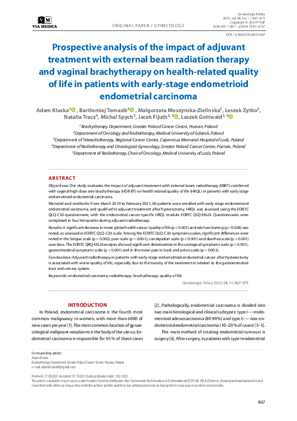 (PDF) Prospective analysis of the impact of adjuvant treatment with ...