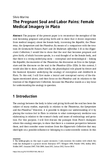 (PDF) The Pregnant Soul and Labor Pains: Female Medical Imagery in ...