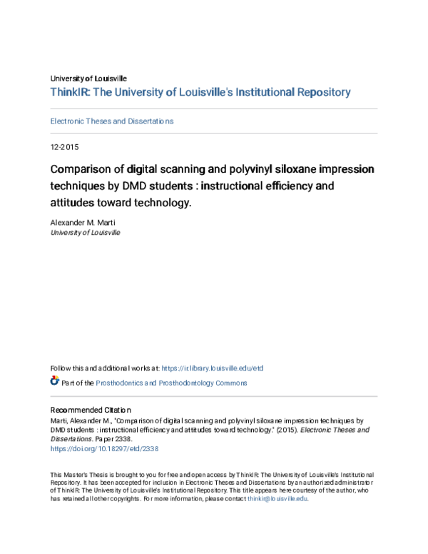 (PDF) Comparison of digital scanning and polyvinyl siloxane impression ...