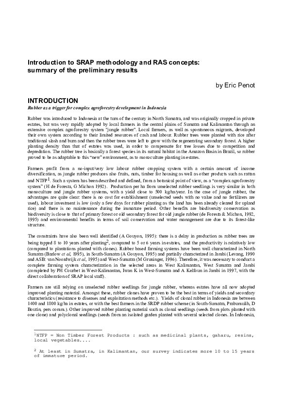 (PDF) Introduction to SRAP methodology and RAS concepts : summary of ...