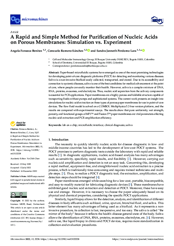 (PDF) A Rapid and Simple Method for Purification of Nucleic Acids on ...