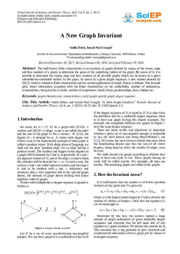 (PDF) A New Graph Invariant