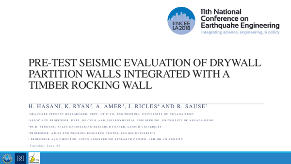 (PDF) Pre-Test Seismic Evaluation of Drywall Partition Walls Integrated ...