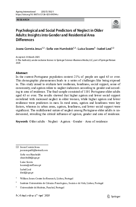 (PDF) Psychological and Social Predictors of Neglect in Older Adults ...