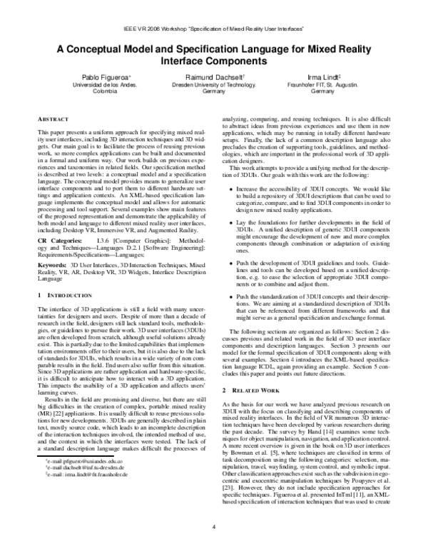 (PDF) A conceptual model and specification language for mixed reality ...
