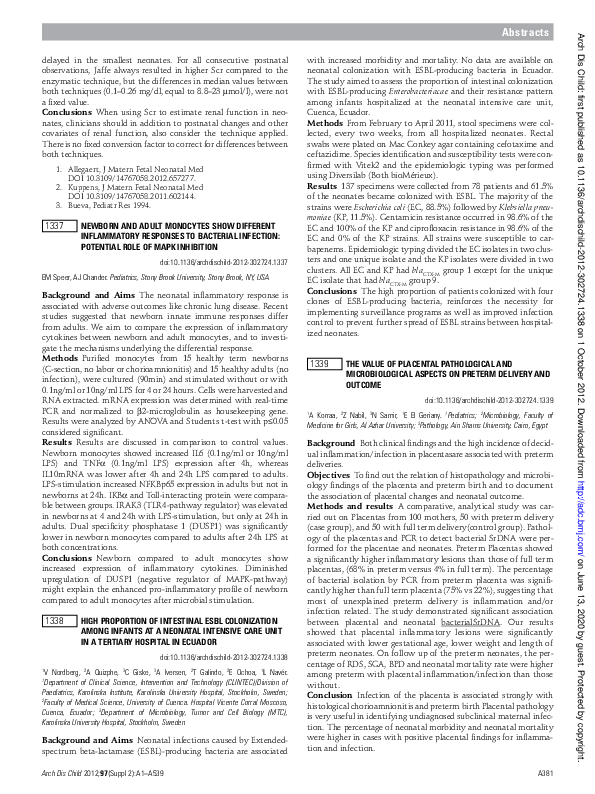 (PDF) 1338 High Proportion of Intestinal ESBL Colonization Among ...