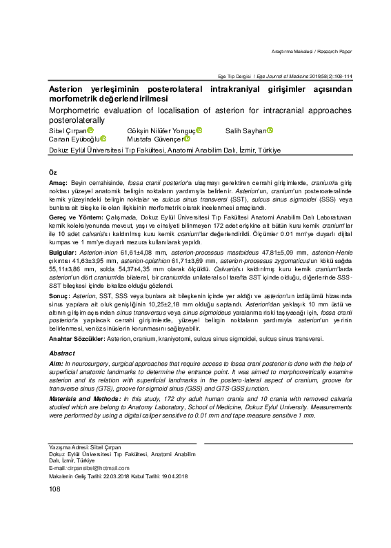 (PDF) Morphometric evaluation of localisation of asterion for ...