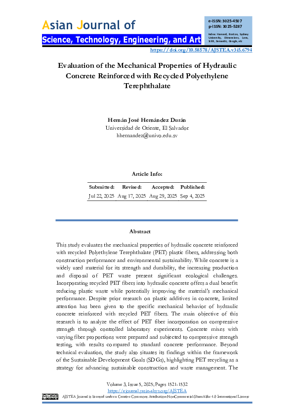 (PDF) Evaluation of the Mechanical Properties of Hydraulic Concrete ...