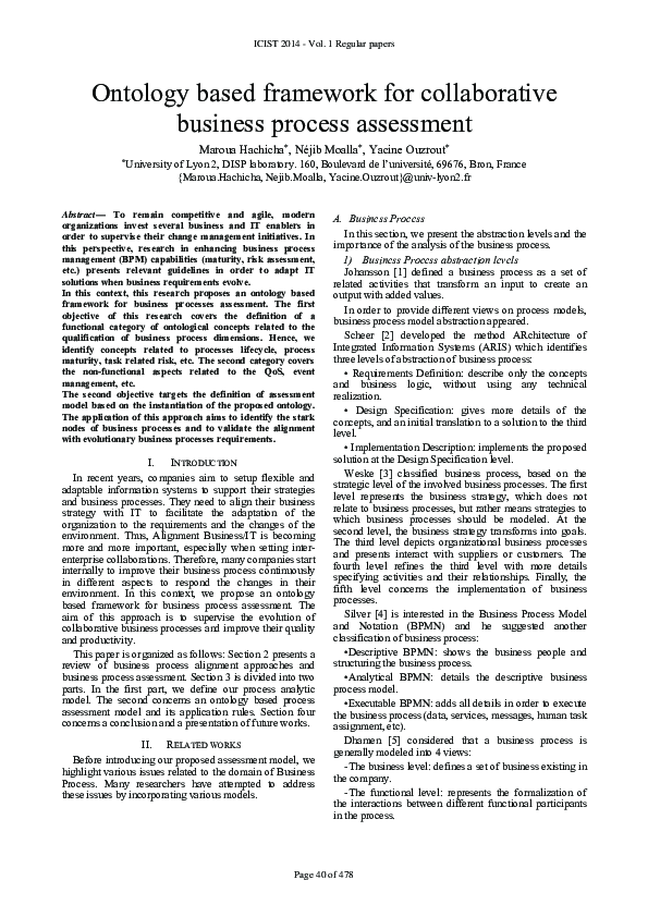 (PDF) Ontology based framework for collaborative business process ...