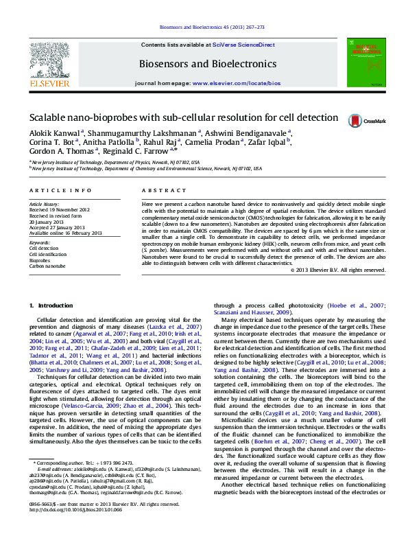 (PDF) Scalable nano-bioprobes with sub-cellular resolution for cell ...