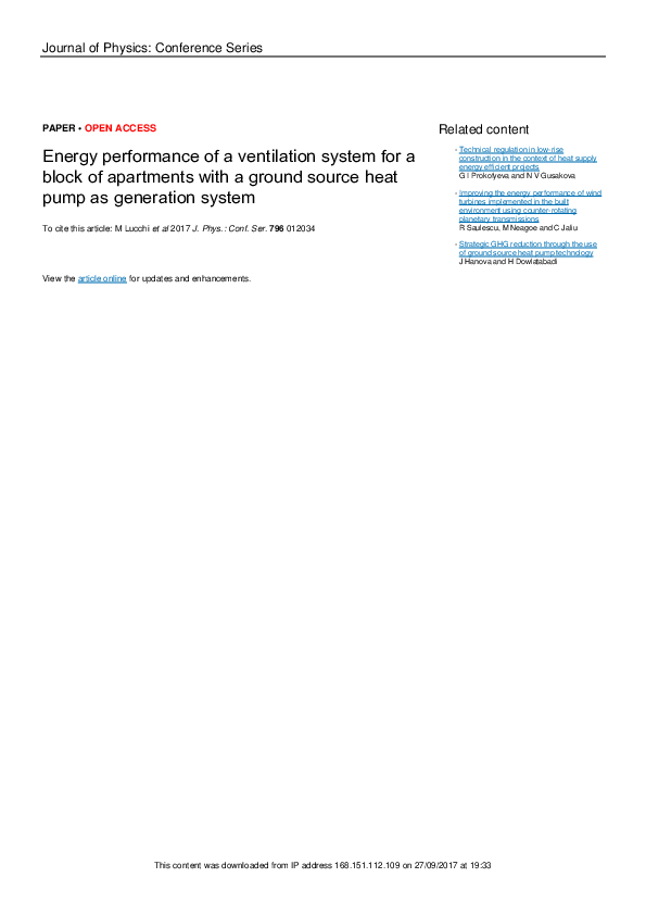 Curated visual reference: Gallery Detail: Pdf Energy Performance Of A Ventilation System For A Block
