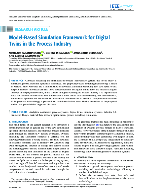 (PDF) Model-Based Simulation Framework for Digital Twins in the Process ...