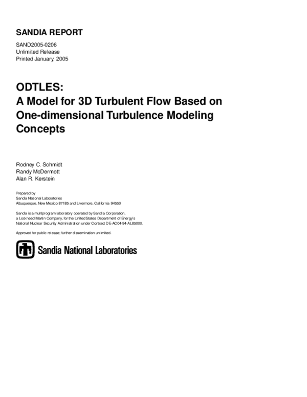(PDF) ODTLES : a model for 3D turbulent flow based on one-dimensional ...