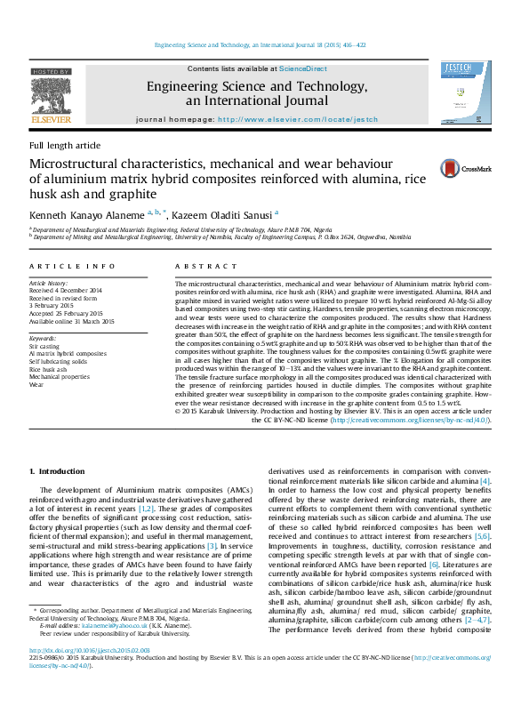 (PDF) Microstructural characteristics, mechanical and wear behaviour of ...
