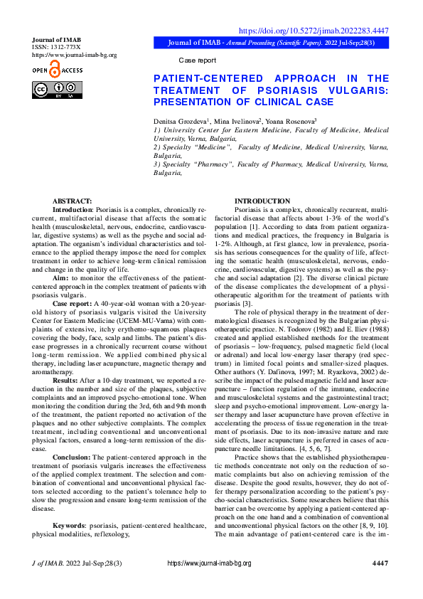 (PDF) Patient-Centered Approach in the Treatment of Psoriasis Vulgaris ...