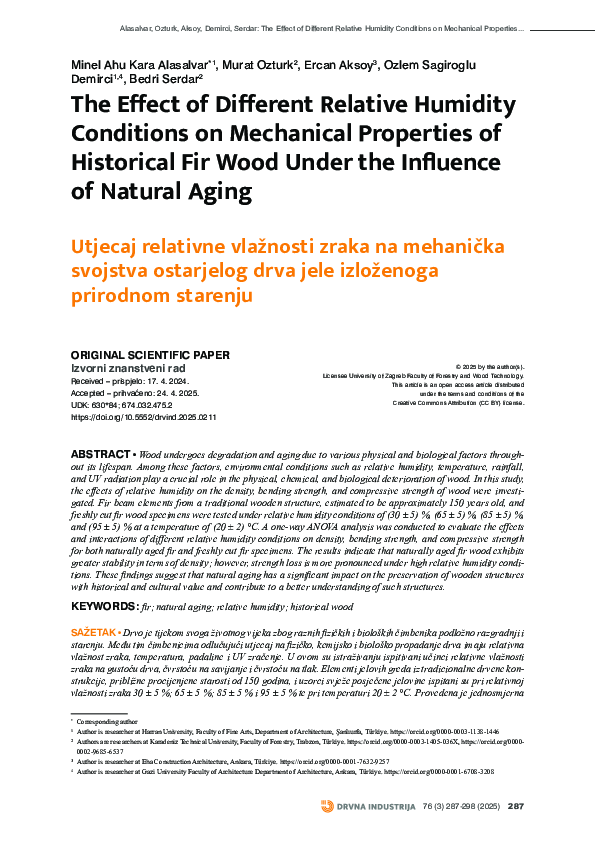 (PDF) The Effect of Different Relative Humidity Conditions on ...