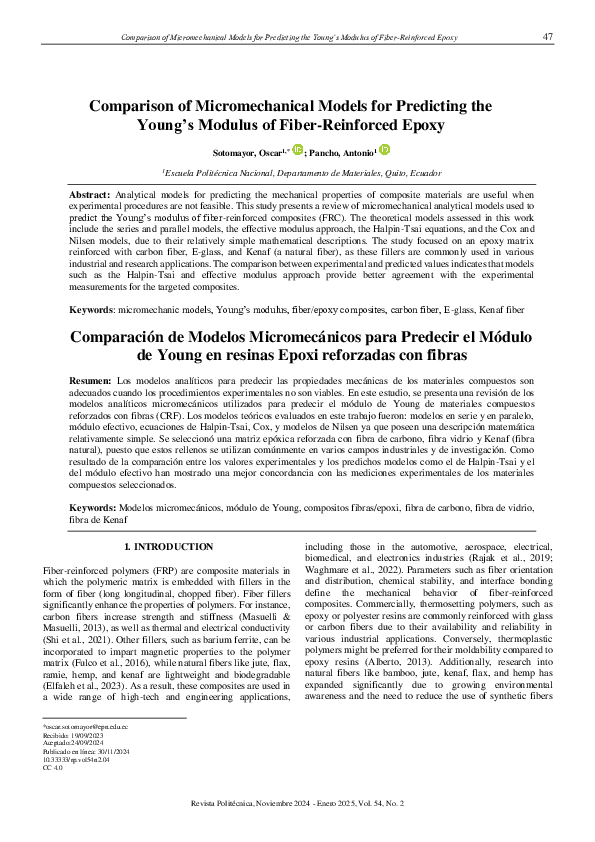 (PDF) Comparison of Micromechanical Models for Predicting the Young’s ...