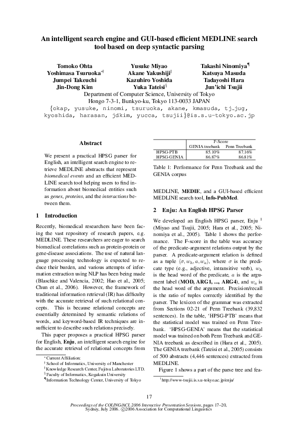 (PDF) An intelligent search engine and GUI-based efficient MEDLINE ...