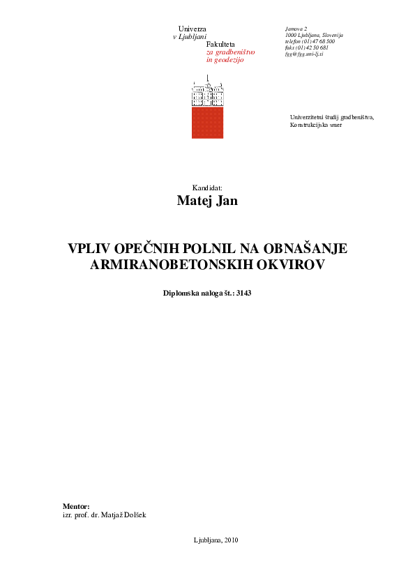 (PDF) Influence of masonry infill on seismic response of reinforced ...