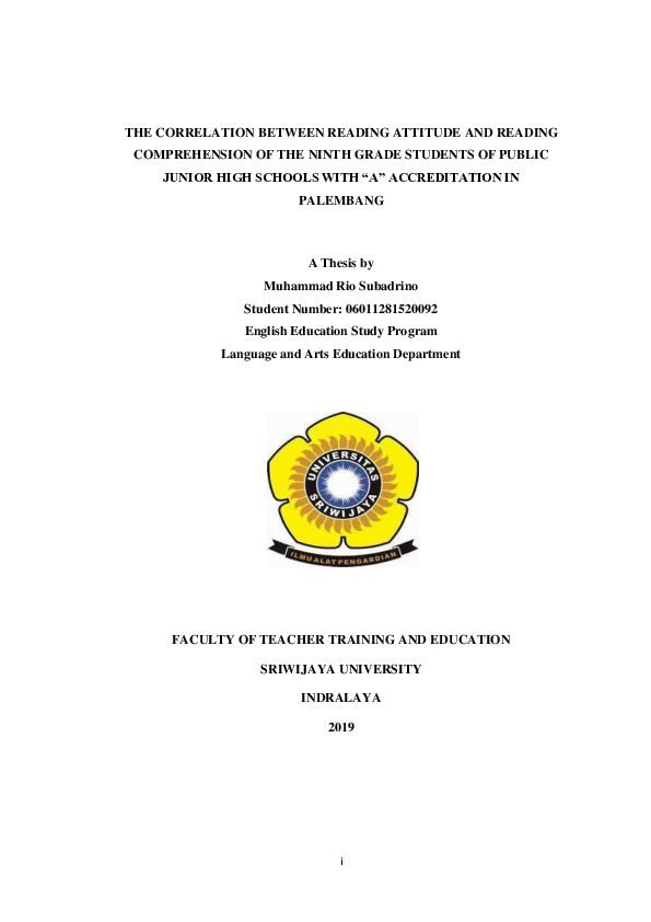 (PDF) The Correlation Between Reading Attitude and Readingcomprehension ...
