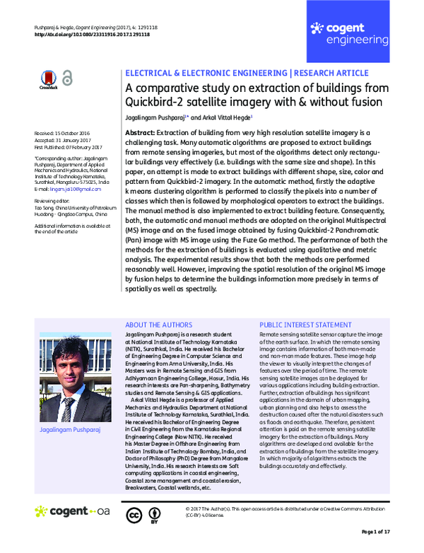 (PDF) A comparative study on extraction of buildings from Quickbird-2 ...