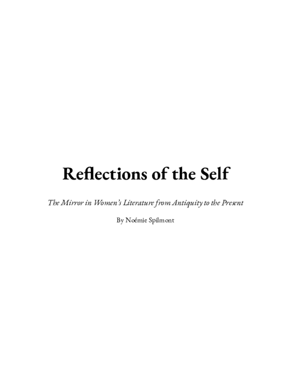(PDF) Reflections of The Self : The Symbolism of Mirrors in Women’s ...
